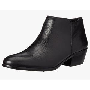 Sam Edelman Petty Ankle Booties Women’s Size 9 Pebbled Black Leather Zip Boots